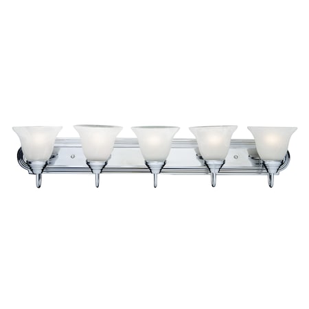 Maxim Lighting Essentials 5-Light 36" Wide Polished Chrome Vanity Light 8015MRPC
